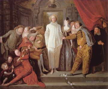 Antoine Watteau œuvres - Les comédiens italiens Jean Antoine Watteau